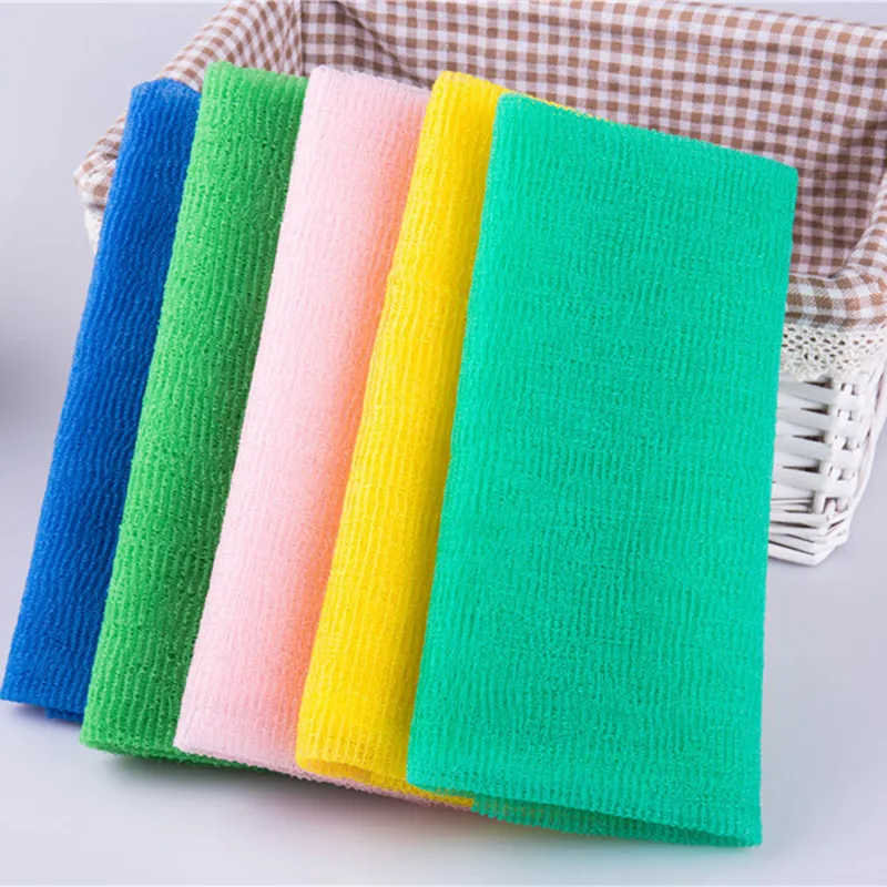 Wholesale 1Pc Beauty Skin Exfoliating Cloth Washcloth Japanese Body Wash Towel Nylon Bath Towel Skin Polishing Towel Beach Towel