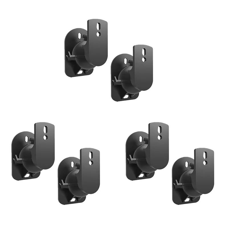 

AA08-6PCS Настенный кронштейн для крепления динамика, подставка, объемный держатель, регулируемый поворот и угол наклона, вращение