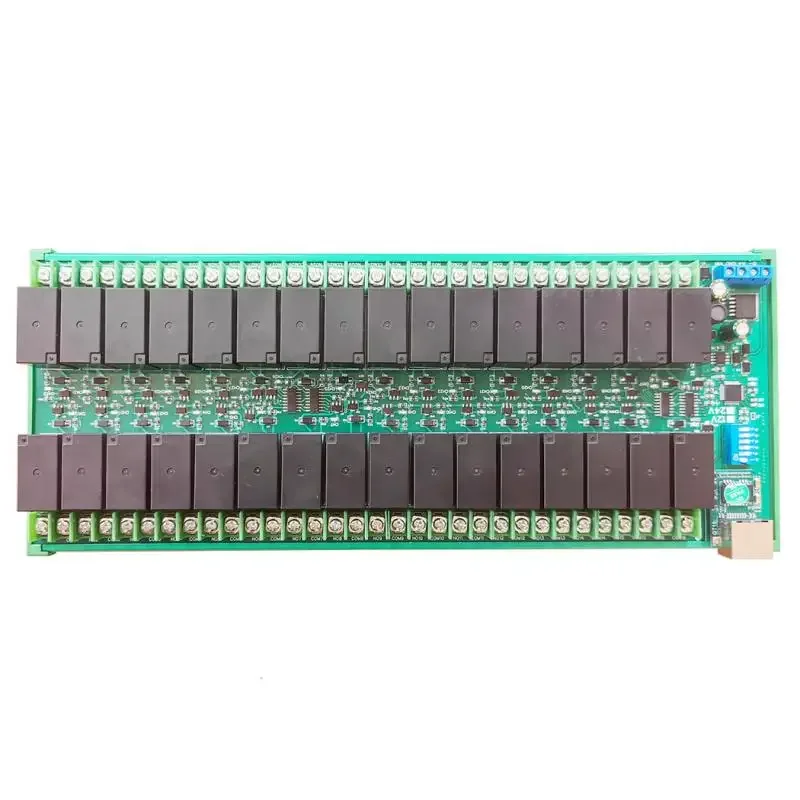 R4D5E32 32Ch DC 12V 24V 20A Hoge Stroom Ethernet RS485 Relaismodule RJ45 Netwerkpoort TCP/IP Modbus RTU Board