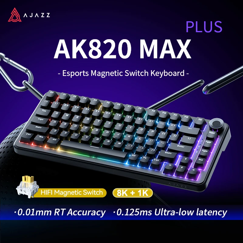 ak♡♡ AJAZZ AK820 Max Ultra HE Hall Effect Magnetic Keyboard Gaming