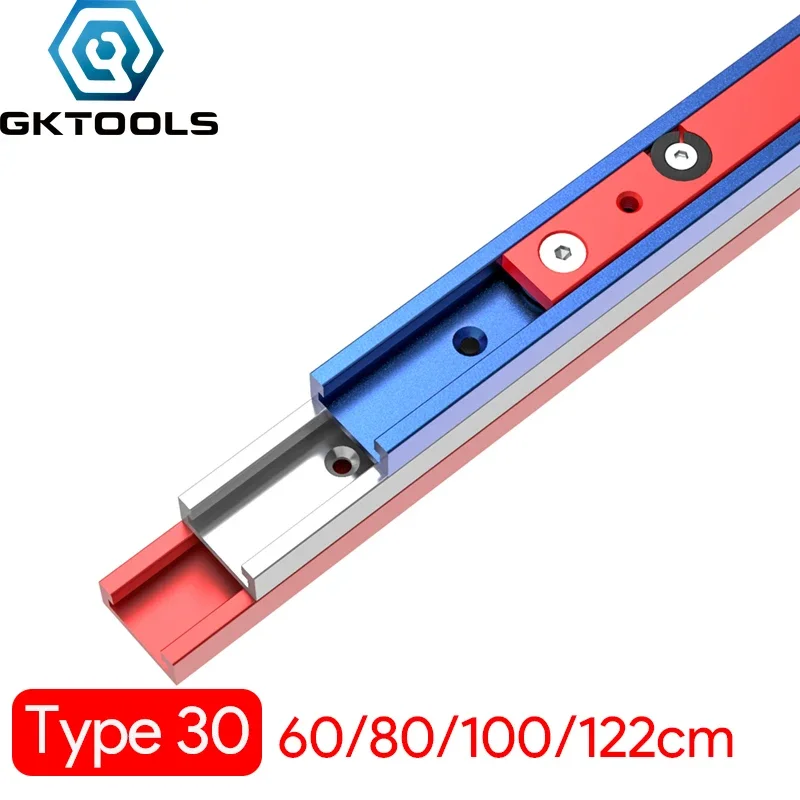 Aluminum T-Track  T-slot Miter Gauge Track Slides 60cm 80cm 100cm 122cm for DIY Woodworking Workbench  Accessories Type 30