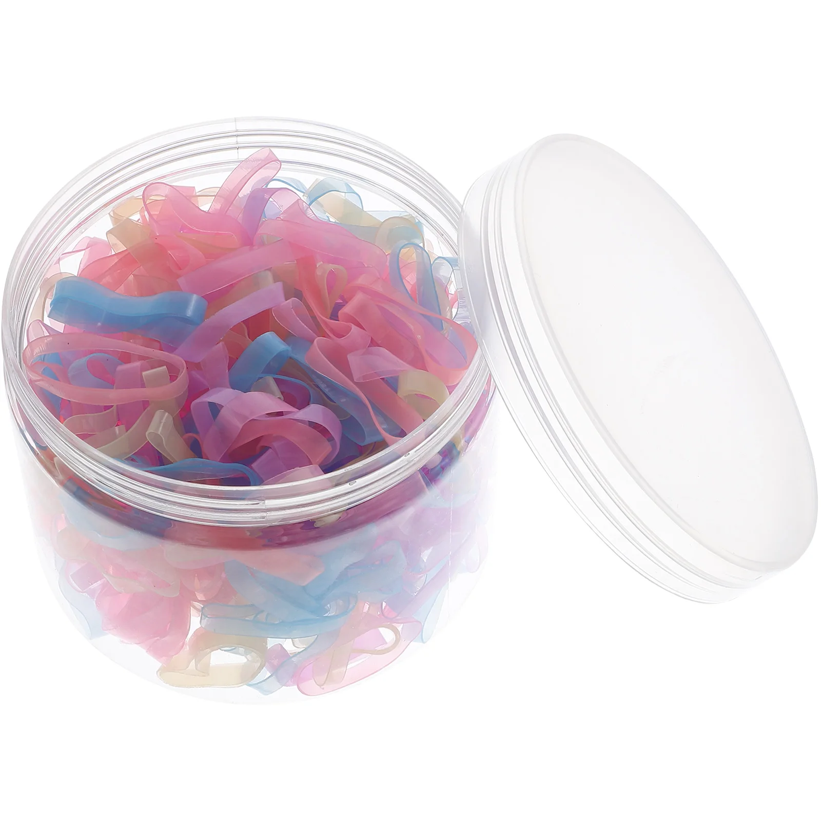 

500 Pcs Highly Elastic Hair Rope Ropes Band Girls Elastics Modeling Rubber Bands for Disposable