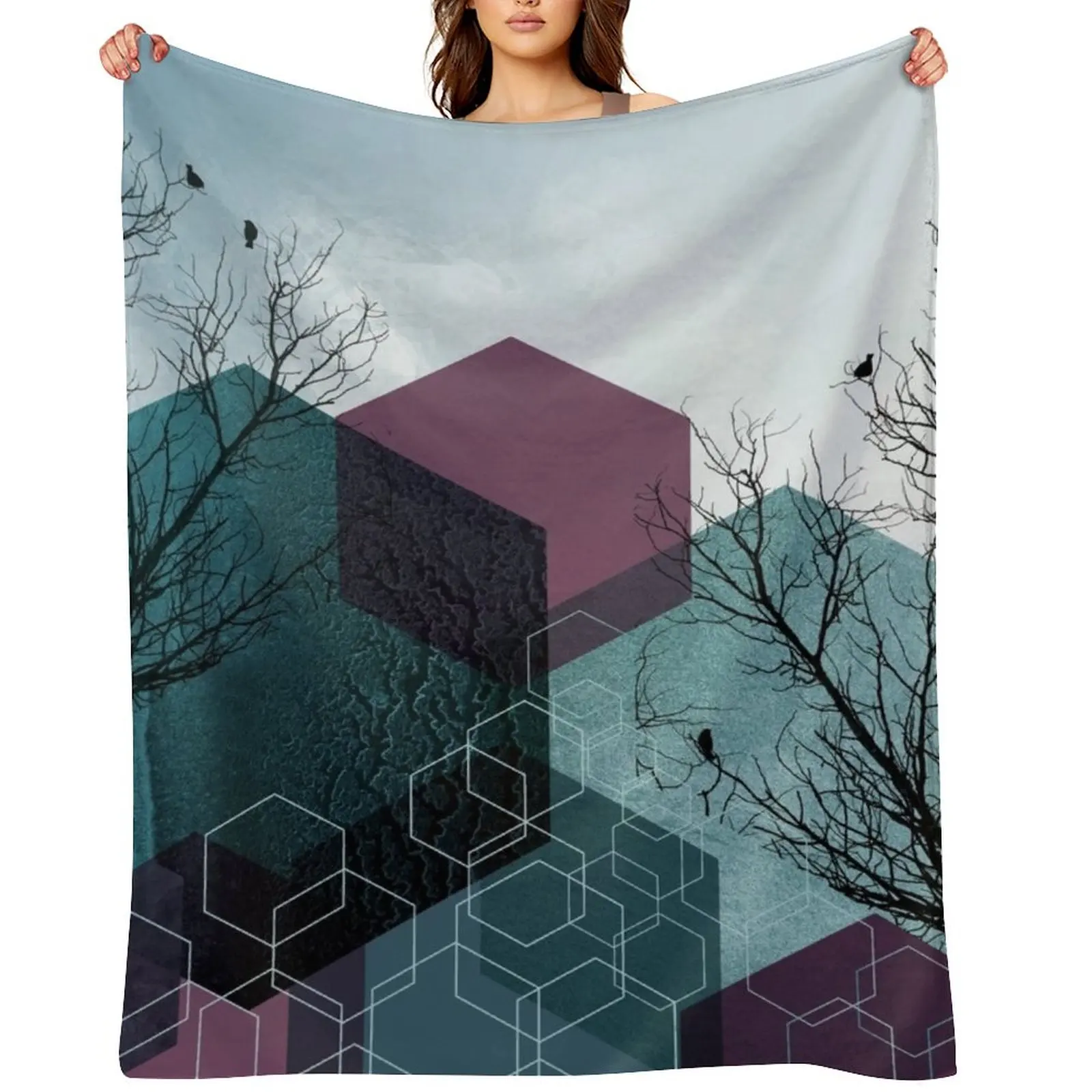 

Treescape Throw Blanket anime Luxury Throw funny gift Thermals For Travel Blankets