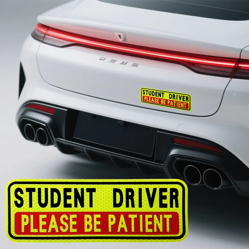 

Student Driver Magnet Stickers for Car Truck Reflective Car Safety Signs Decals New Driver Bumper Sticker Universal for Vehicles