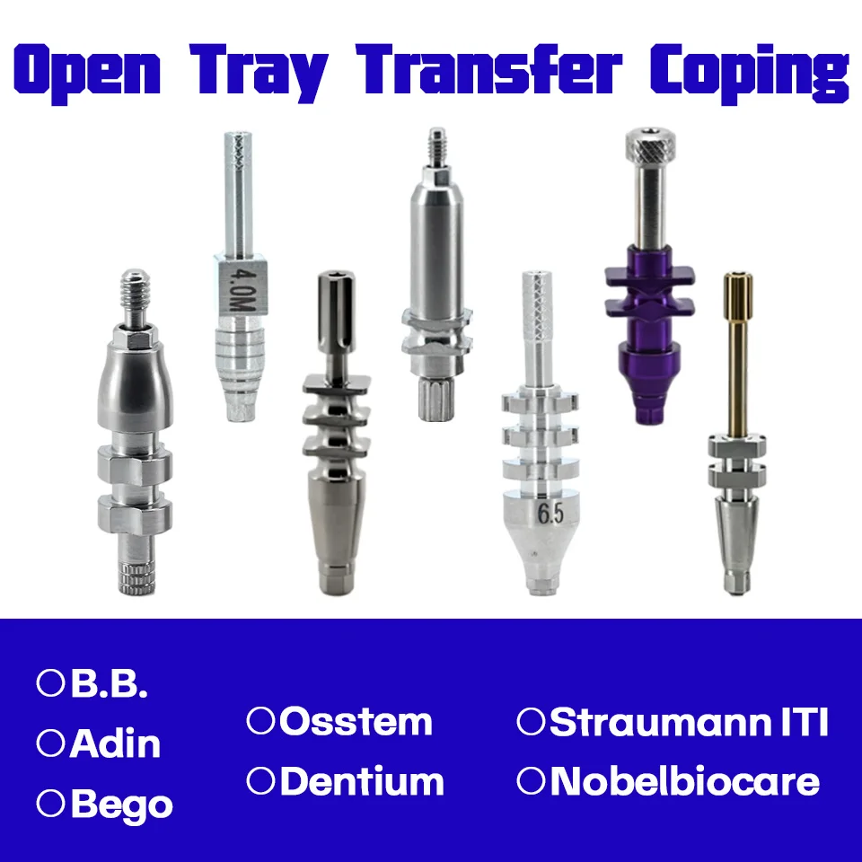 Open Tray Impression Transfer Coping Screw Fit Dentium Osstem Bego Adin Nobel Straumann Implant Prosthetic Abutment Parts 10Pcs
