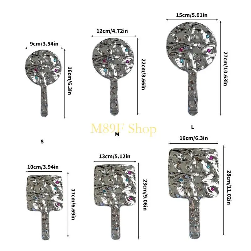 M89F エレガントなハンドヘルド化粧鏡クリアな反射ファッショナブルな美容ツール化粧鏡長期使用のため