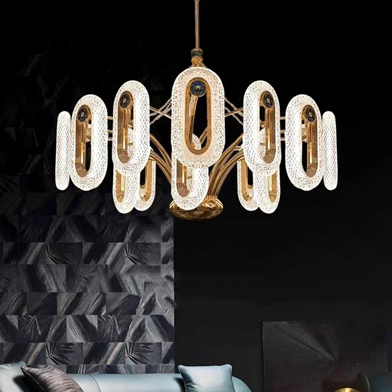 GHJUYIOL YECTSKIModern light luxury Dining room chandelier lighting Ceiling lamps hanging light led chandeliers for the living r