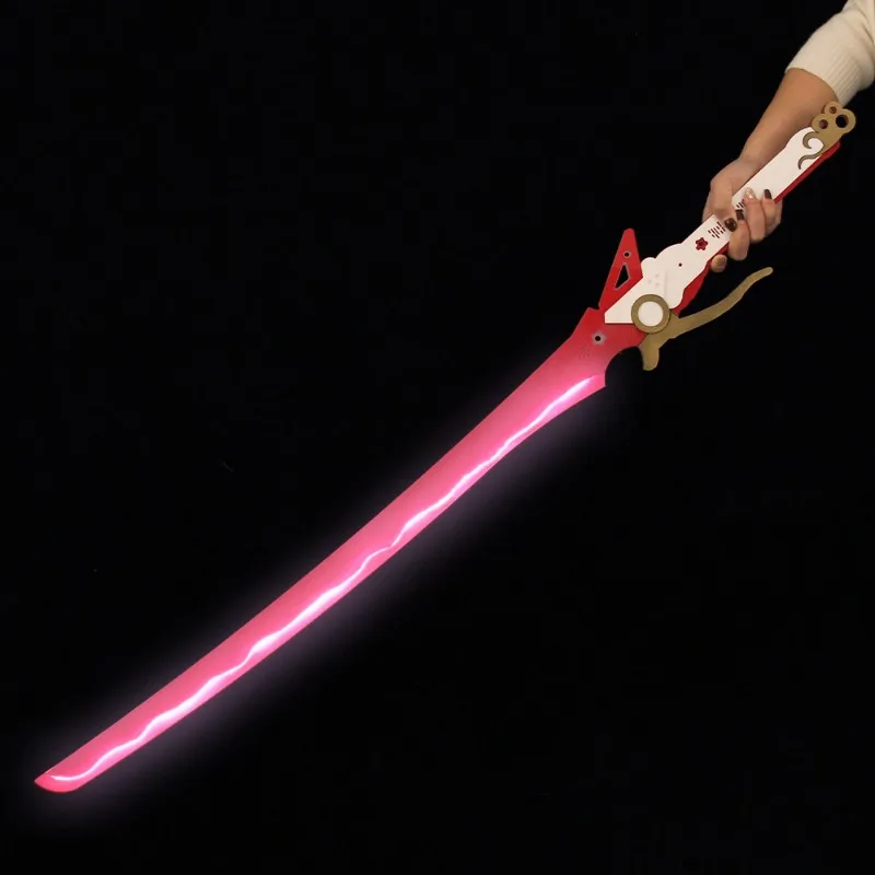 108cm cinza raven punishing jogo arma rosa sakura taidao lucia periferia acrílico sabre de luz modelo desempenho para brinquedo cosplay