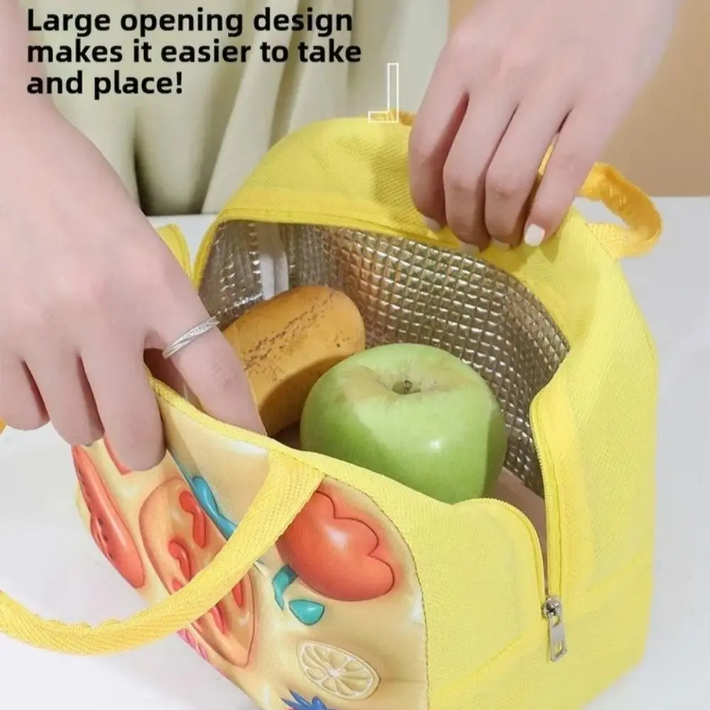 جديد ثلاثية الأبعاد للأطفال حقيبة حفظ الطعام الكرتون سميكة حقيبة عزل حراري رقائق الألومنيوم تخزين رائع حقيبة التخزين الطازجة للأطفال #6