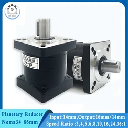 Planetary Gearbox Reducer Nema34 86mm Ratio 3,5,8,10,16,36~216 Nema 34 Stepper Motor Speed Reducer Planetary Gear Stepper Motor