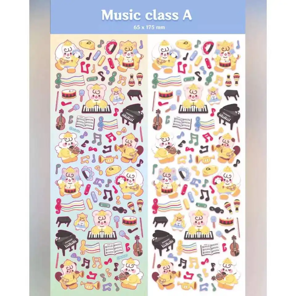 Cute Cartoon Party Laser Holographic Stickers DIY Scrapbooking Idol Card Room Deco Stationery Decoration Sticker Korean Stick