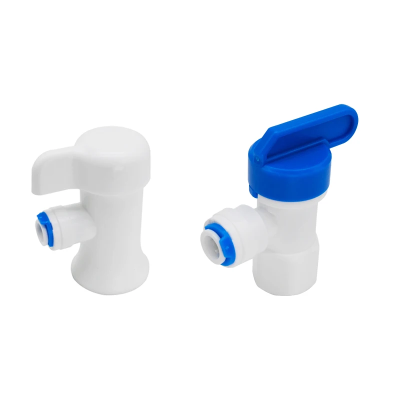 

RO Elbow 1/4 OD Hose 1/4"BSP Female Thread Quick Connect Pressure Tank Plastic Ball Valve Water Reveser Osmosis Fitting