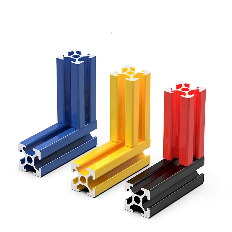 4PCS EU Standard 2020N1 2020N2 2020R 2020 T-Slot Colored Aluminum Profile Used for 3D Printers or Assembly Line Frameworks 20X20