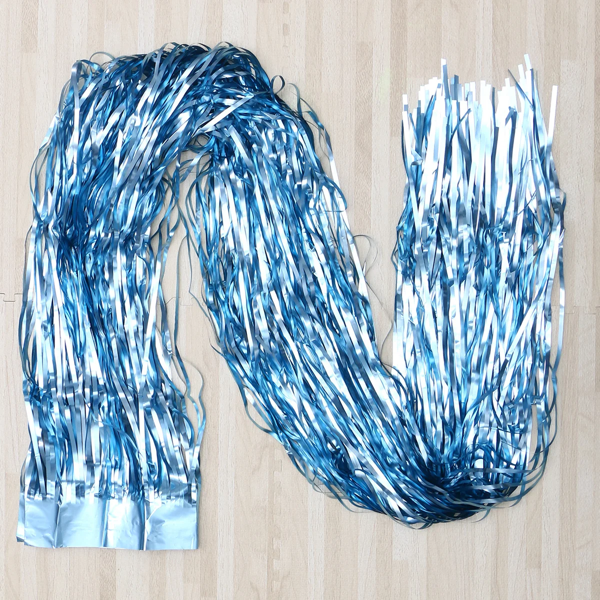 

Fringe Curtain 2X1M Blue Tassels Decor Lightweight Durable Party Wedding Backdrop Photography Studio Festive Event