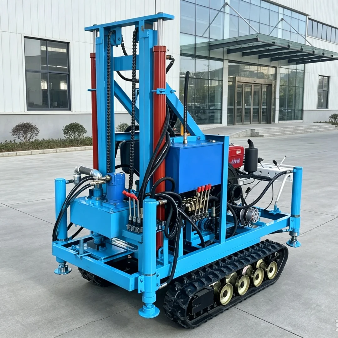 Customized 25 HP Crawler Water Well Drilling Rig, Small Diesel Drilling Equipment Supporting Multiple Drill Pipe Specifications - view 4