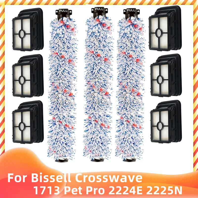 For Bissell Crosswave 1713 Pet Pro 2224E 2225N Cordless 2582E Series 1866 1868 1934 1926 Main Brush Part Accessories