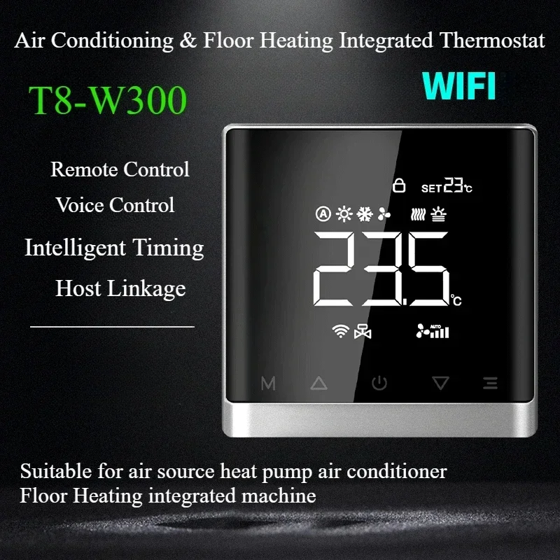 

WiFi Floor Heating Thermostat Smart Electric Matter Temperature Controller Air Conditioning System Touchscreen Hvac Connected