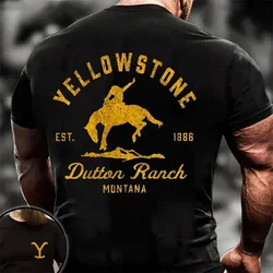 New Women's Men's Yellowstone Dutton Ranch Graphic Printed T-Shirt Personalized Outdoor Street Round Neck Short Sleeve Tops