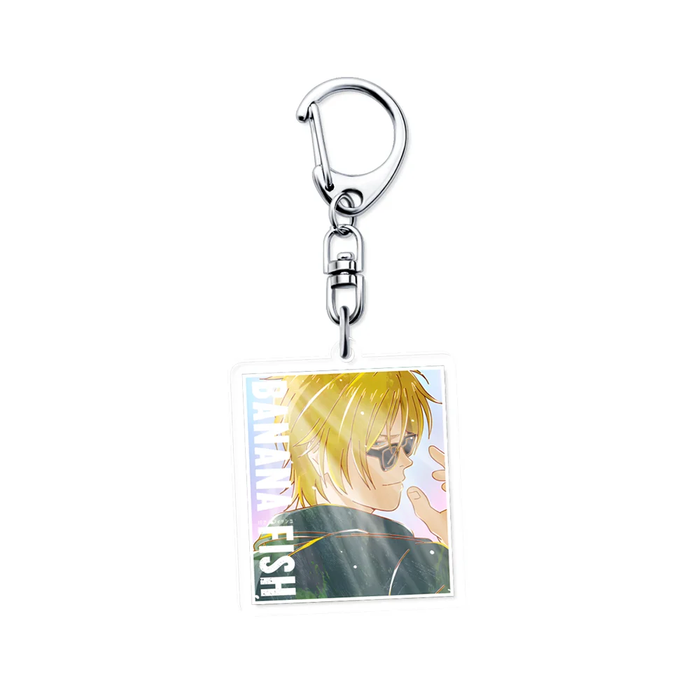 Anime Store Charm BANANA FISH Eiji Okumura Ash Lynx Ani-Art Acrylic HD Characters Keychain Pendant Ornament Collection About 6cm