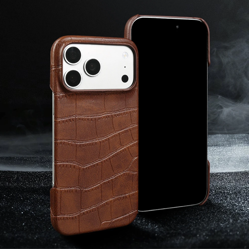 Magnetic Leather Back Cover Case For iphone 17 Pro Max Air 17e 16e 16 15 Pro Max 14 Plus 13 12 Mini Capa For Magsafe Phone Case