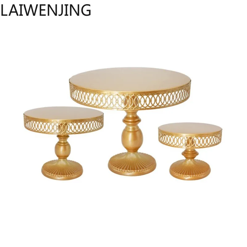 

MJY Iron Art Dessert Table Gold Hollow Cake Stand Cold Meal Tea Break Display Stand