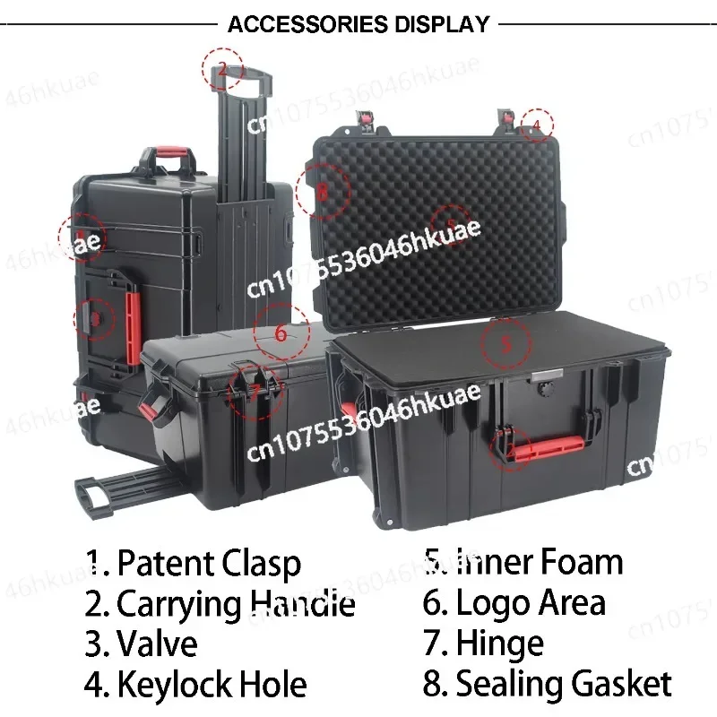 

IP67 Waterproof XL Tool Equipment Case - Hard PP Flight Case with Trolley & Custom EVA Foam (Support OEM ODM)