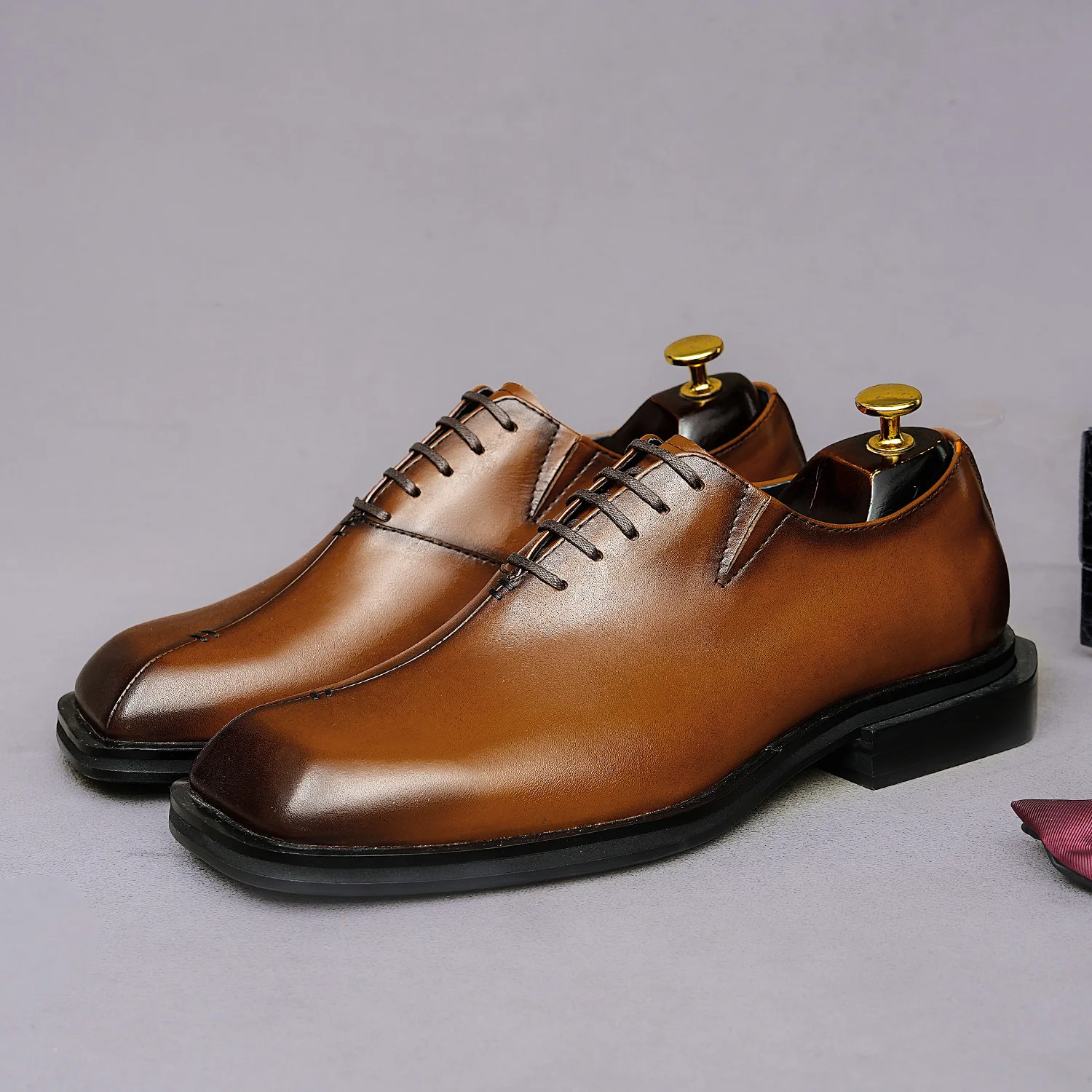 Square Toe Whole Cut Genuine L - Formal Upper Wear Men ulasan dan harga