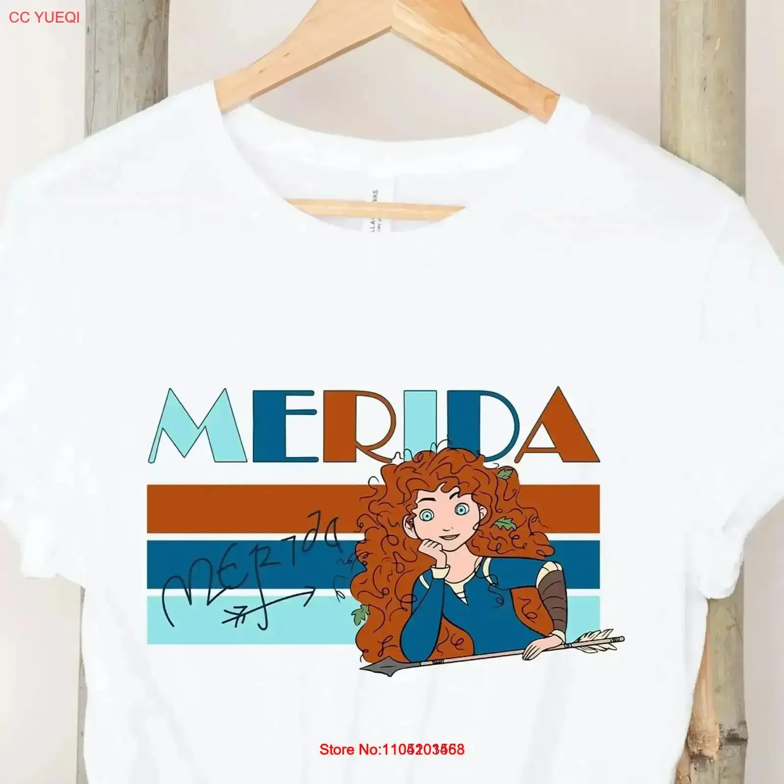 Merida T Shirt Brave Princess Outfit Birthday Girl vintage Washed designer clothes Stretched Casual Breathable Soft vintage
