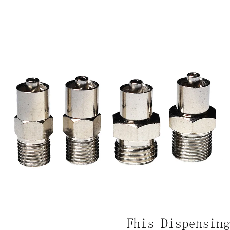 5Pcs/Set Dispensing Valve Adapter Fitting G1/8 G1/4 M10×1 M12×1 Thread Conversion Joint for Industrial Glue Dispenser Pneumatic