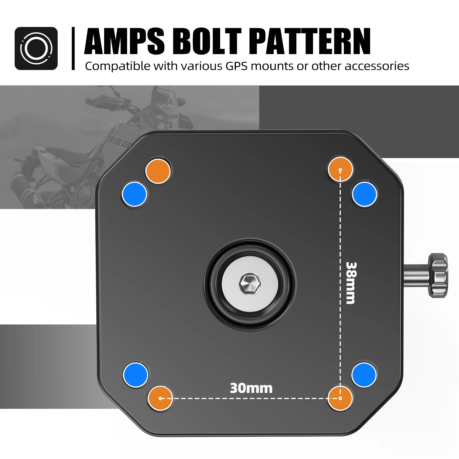 العالمي لياماها Tenere 700 XTZ07 T700 BMW R1200GS R1250GS R1300GS نظام تحديد المواقع حامل الملاحة جبل أمبير 12 مللي متر العارضة قابل للتعديل