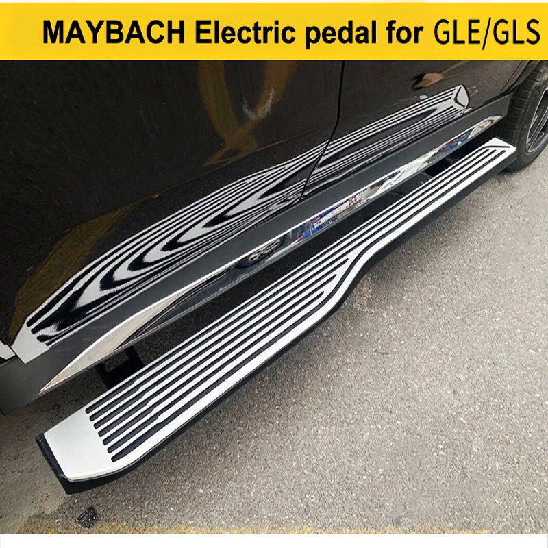 TOP running board side step foot pedal (Maybach shape) for Mercedes-Benz GLE GLS W167,Intelligent scalable,anti pinch,free drill