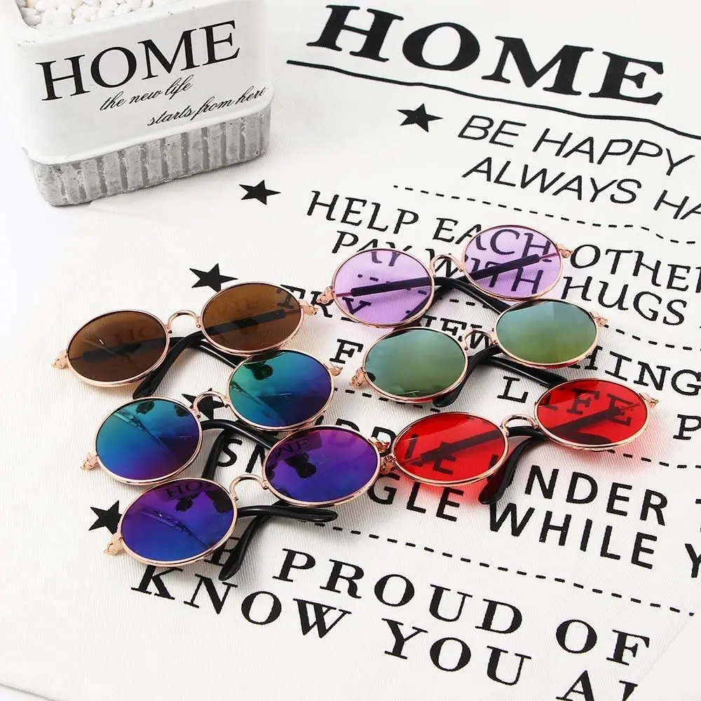 Round Multicolor Trend Toys Pet Supplies Photos Props Cat Glasses Eye-wear Reflection Glasses Pet Sunglasses