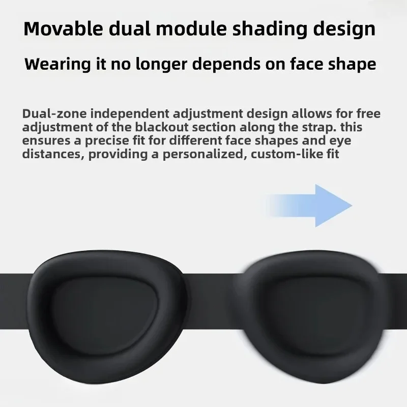 Dreamlight 3D Stereoscopic Sleep Eye Mask Full Blackout Adjustable Portable Travel Blindfold Concave Molded Soft Comfortable Eye