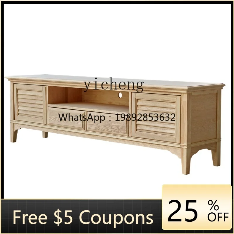 

LYY шкаф для телевизора из цельного дерева, американская светлая роскошная мебель в пасторальном стиле, напольный шкаф для гостиной, комбинация шкафа для телевизора
