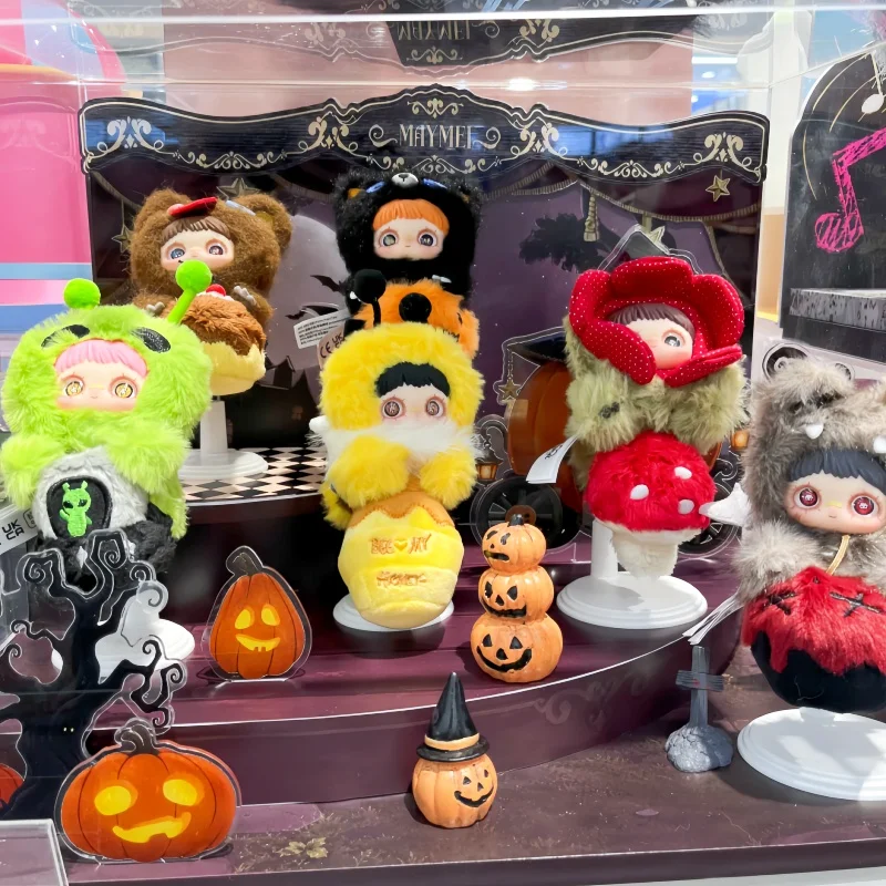 New Hot Maymei Let The Haunting Begin Blind Box Cute Trendy Fluffy Doll Desktop Decoration Mystery Surprise Box Halloween Gifts