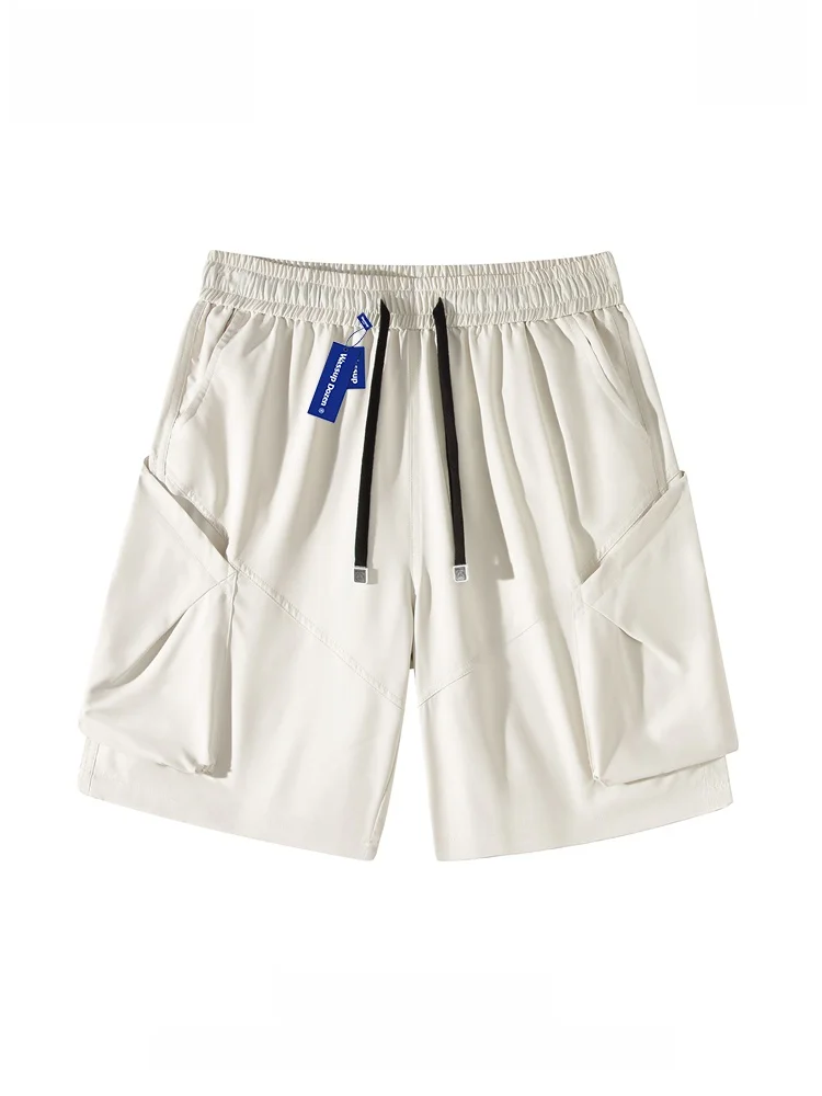 

Wassup Dozen American Sle Workwear orts Men's Ice Silk Thin Summer Trendy Casual Five-Quarter Pants with Big kets