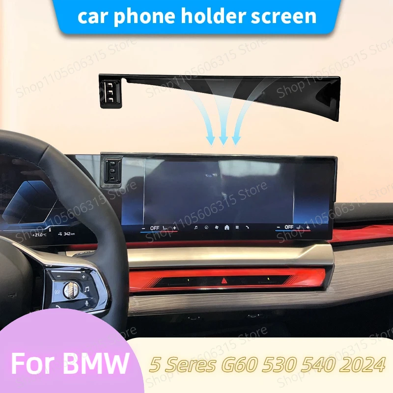 Car phone holder screen For BMW 5 Seres G60 530 540 2024 Clip Air Vent Magnet Mount for IPhone Huawei Samsung Xiaomi and so on