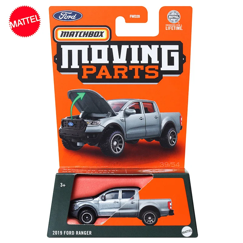 

Original Mattel Toys Matchbox Car Moving Parts 1/64 Metal Diecast 2019 Ford Ranger Vehicle Model Birthday Gift for Collectors