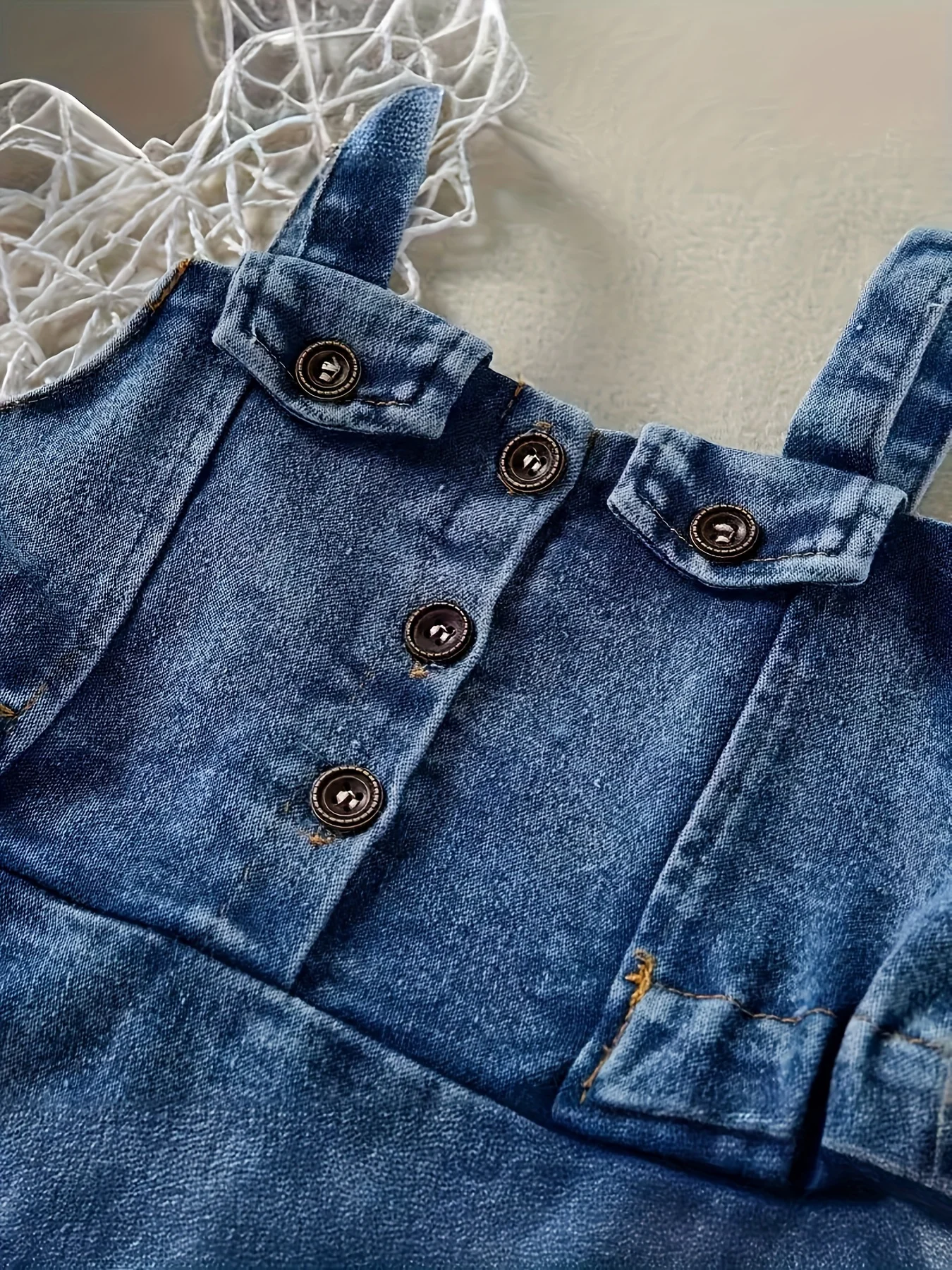 Baby Girl's Denim Romper Dress Infant Backless Overalls Clothing Kids Fashion Outfit Baby Girl's Clothing image 3