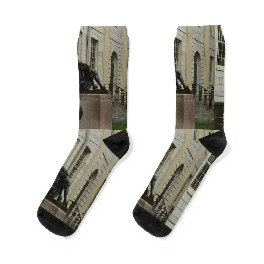 John Harvard Statue at Harvard University in Cambridge, MA Socks set cycling Children's golf Socks Woman Men's