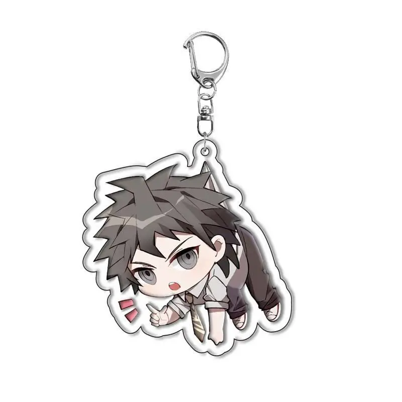 Danganronpa Q Version Anime Keychain Kokichi Oma Nagito Komaeda Acrylic Key Chain Woman Kawaii Bag Pendent Decor Toy Accessories