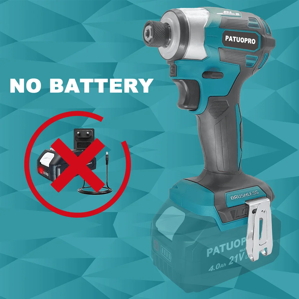 PATUOPRO 5-Speed Brushless Electric Screwdriver 1/4 Inch Cordless Electric Impact Driver Fit Makita 18V Battery(No Battery)