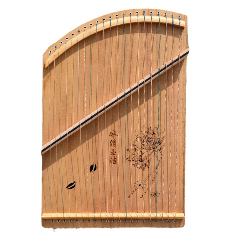 Portable Small Guzheng 21 String Paulownia Wood Professional Guzheng Finger Trainer Beginner Zither Chinese Musical Instrument