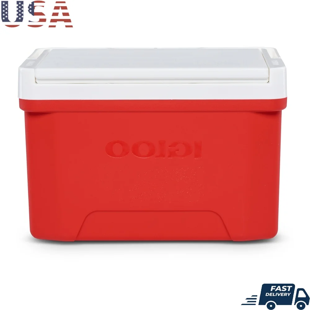 9 QT صندوق ثلج مبرد ذو جوانب صلبة مع غطاء صينية بتقنية الناهض البارد تصميم مرتفع وجبات خفيفة محمولة للغداء في الهواء الطلق