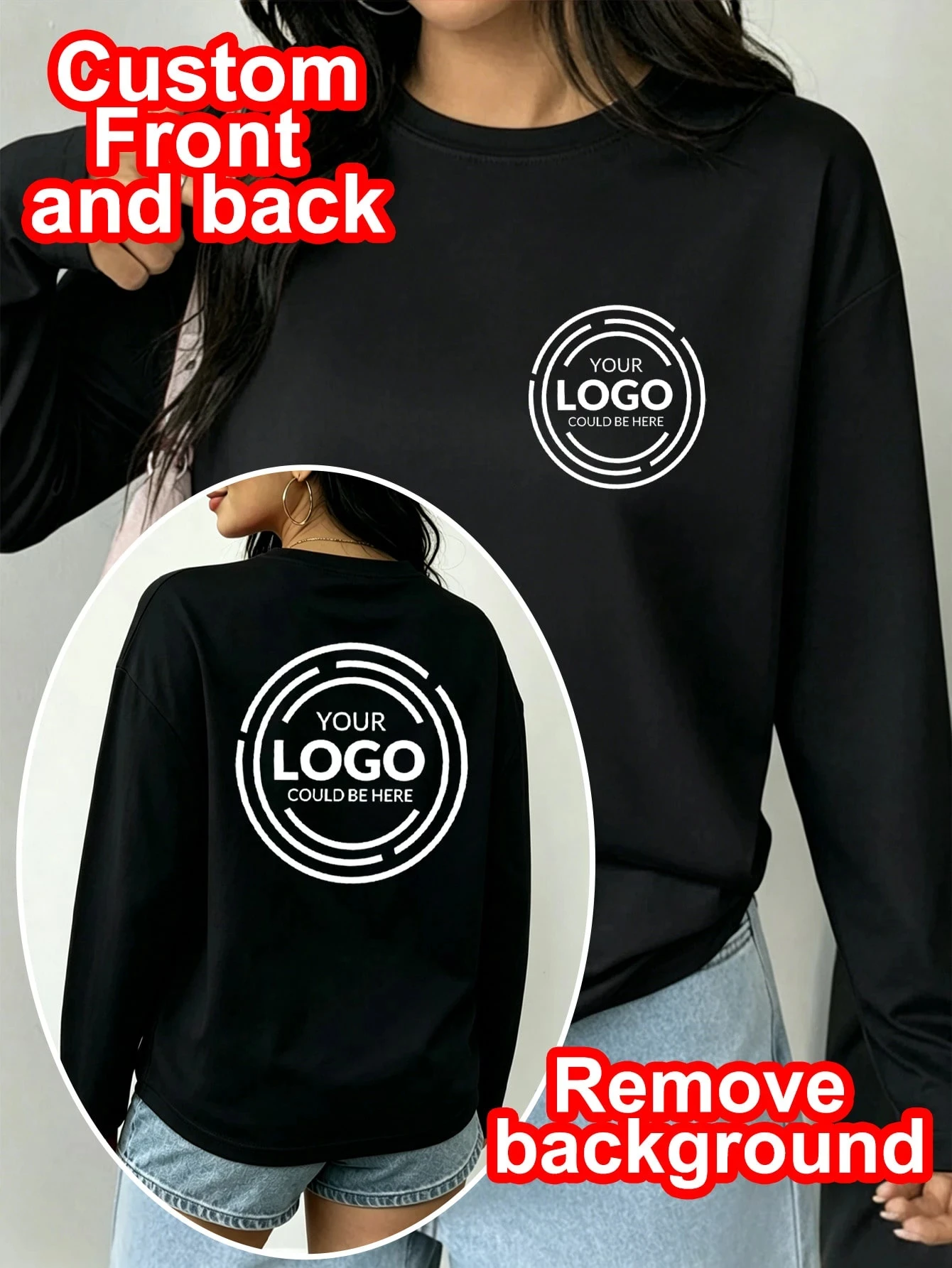 Hoodie Women Oversized - Autumn Customize Womens Sweatshirts Casual Oversized