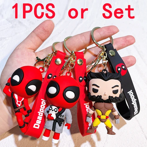 Deadpool & Wolverine Deadpool 3 키체인 펜던트 피규어 인형 장난감, 멋진 영화 인형 장난감 모델 피규어 장식, 어린이 생일 선물 
