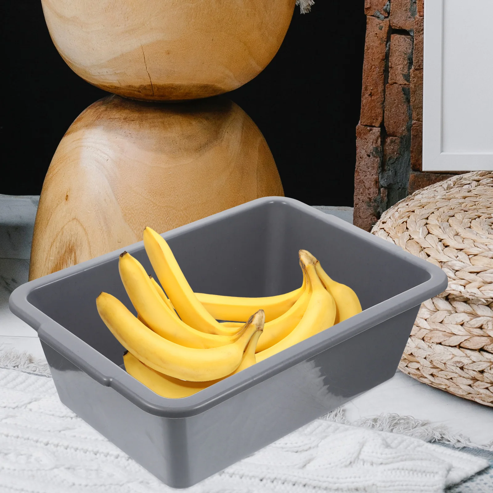Extra Large Plastic Storage Bin Rectangular Bus Tub with Handles Multipurpose Utility Tote for Dishes Fruits Vegetables