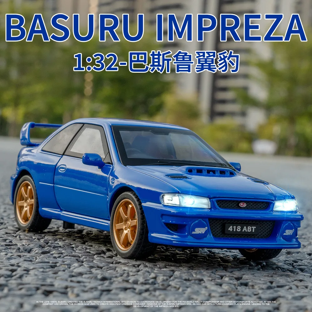 

1:32 Subaru Impreza Car Model Ornament Children's Toy Gift Diecast Alloy Car Model Collectible