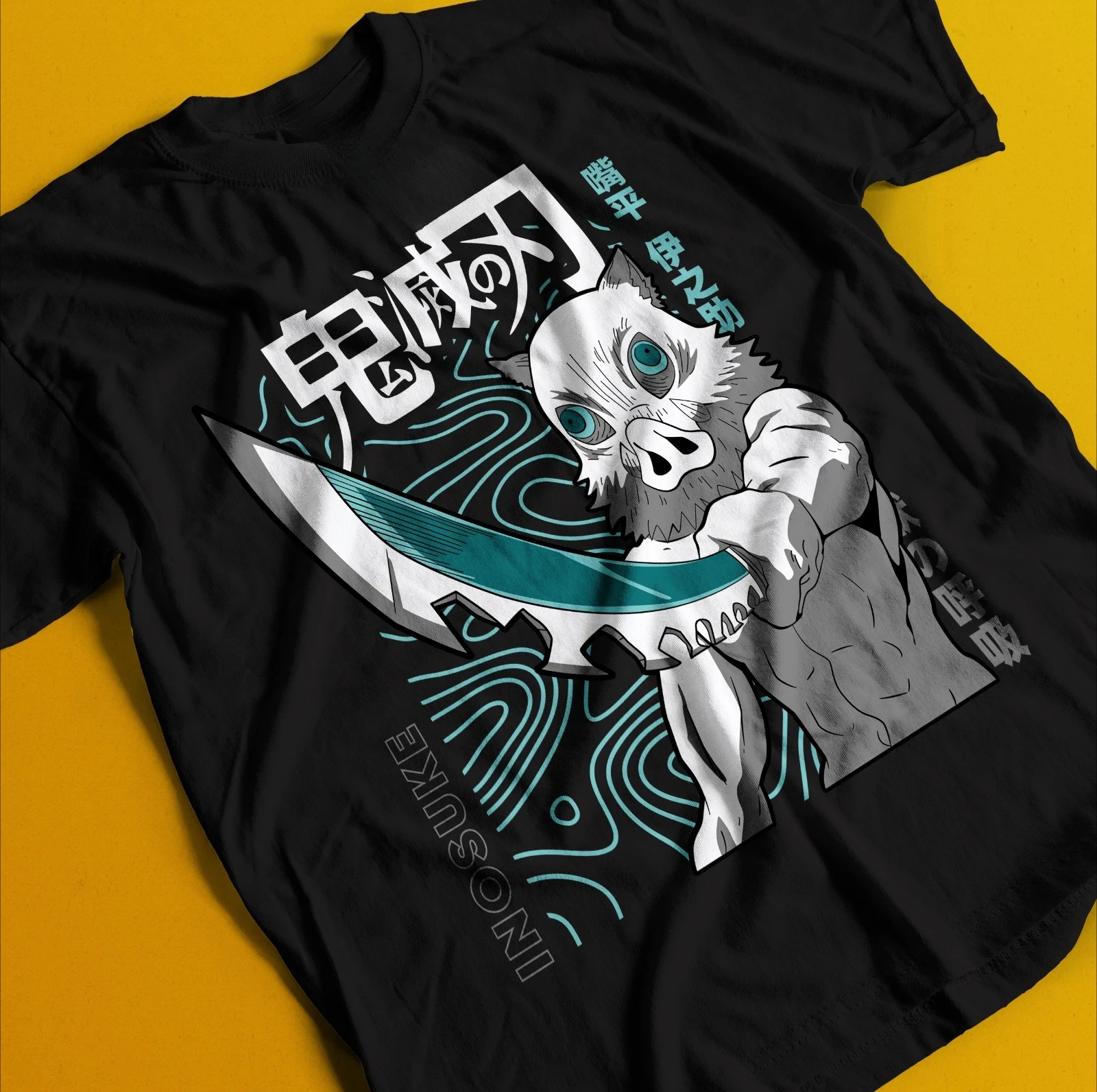 Demon Slayer Shirt Inosuke T-Shirt Zenitsu T-Shirt Muzan Doma Tee Tanjiro Nezuko Sommer atmungsaktives T-Shirt-Oberteil für Herren und Damen