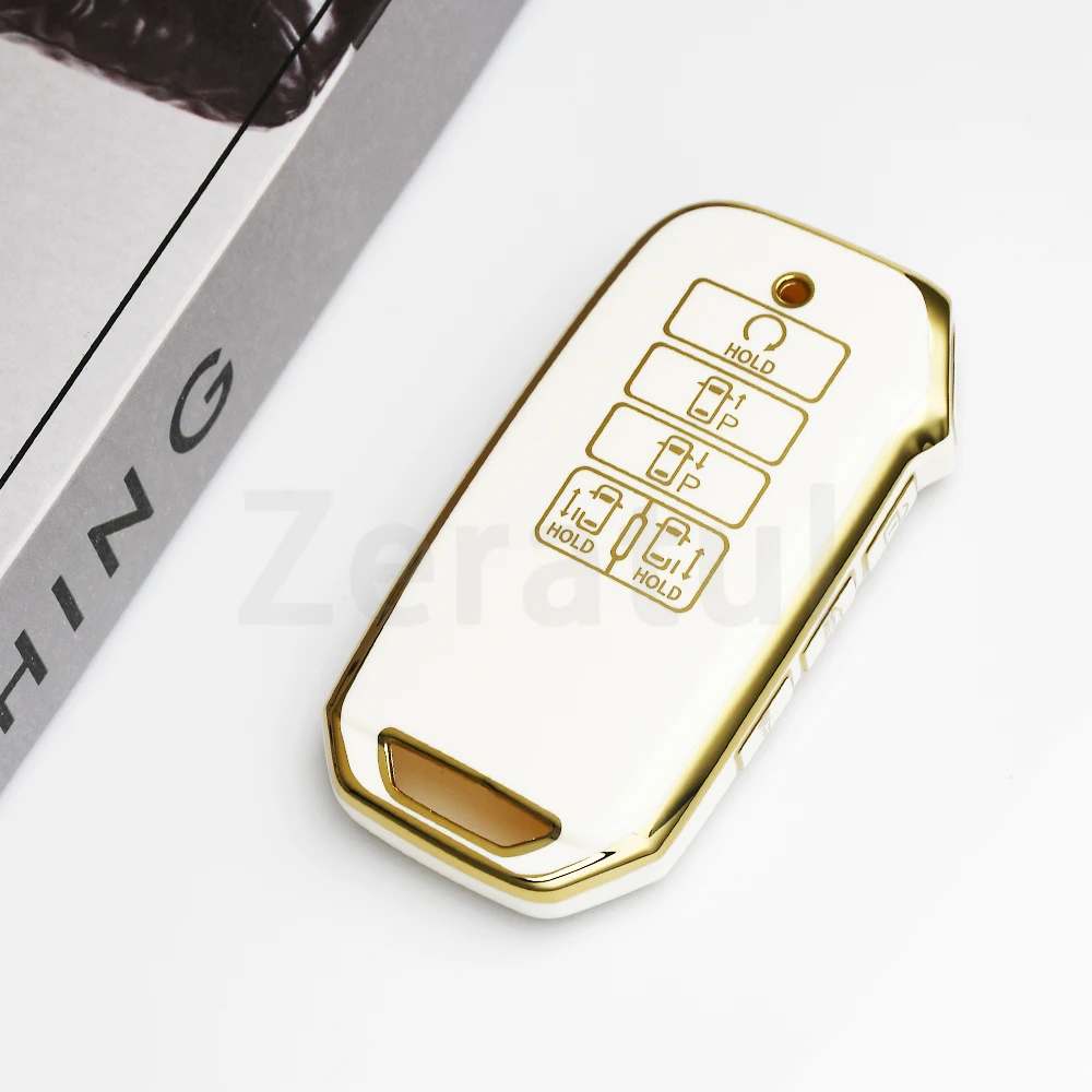 9 Buttons Gold Edge TPU Keyless for KIA K7 K8 V6 EV6 Dl3 K5 Car Key Case Cover Fob for Kia Carnival Sedona 2021 Sorento MQ4 7